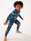 2pk Pure Cotton Dinosaur Pyjama Sets (1-7 Yrs)