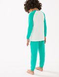 Pack de 2 pijamas 100% algodón con diseño de dinosaurios (1-7&nbsp;años)