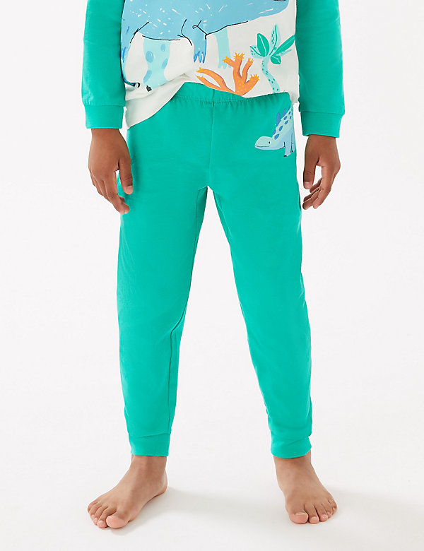 2pk Pure Cotton Dinosaur Pyjama Sets (1-7 Yrs) - FR