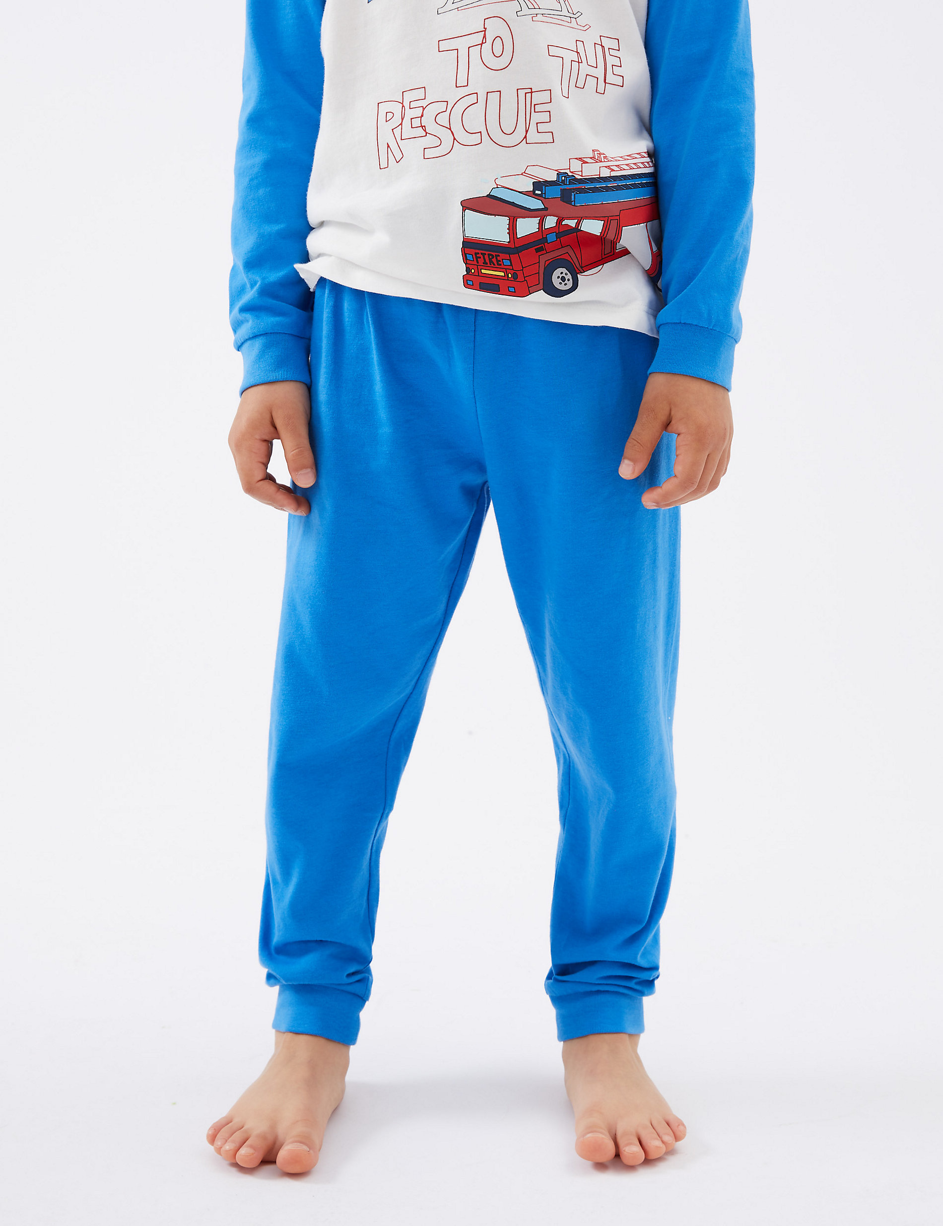 2pk Pure Cotton Transport Pyjama Sets (1-7 Yrs)