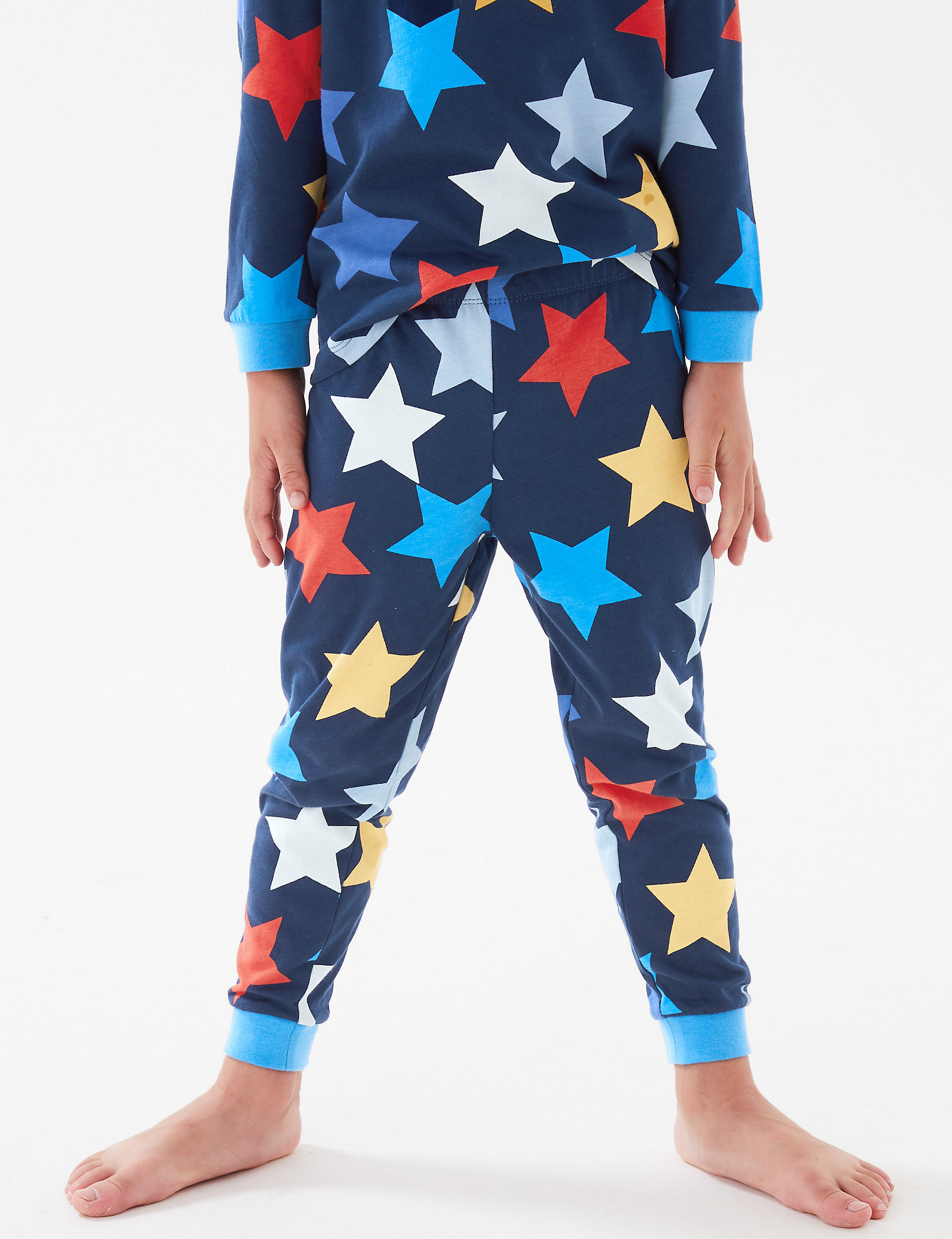 Pack de 2 pijamas 100% algodón con diseño de estrellas y rayas (1-7&nbsp;años)