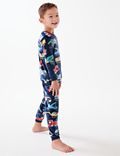 Pijama de velvetón con diseño de medios de transporte (1-7&nbsp;años)