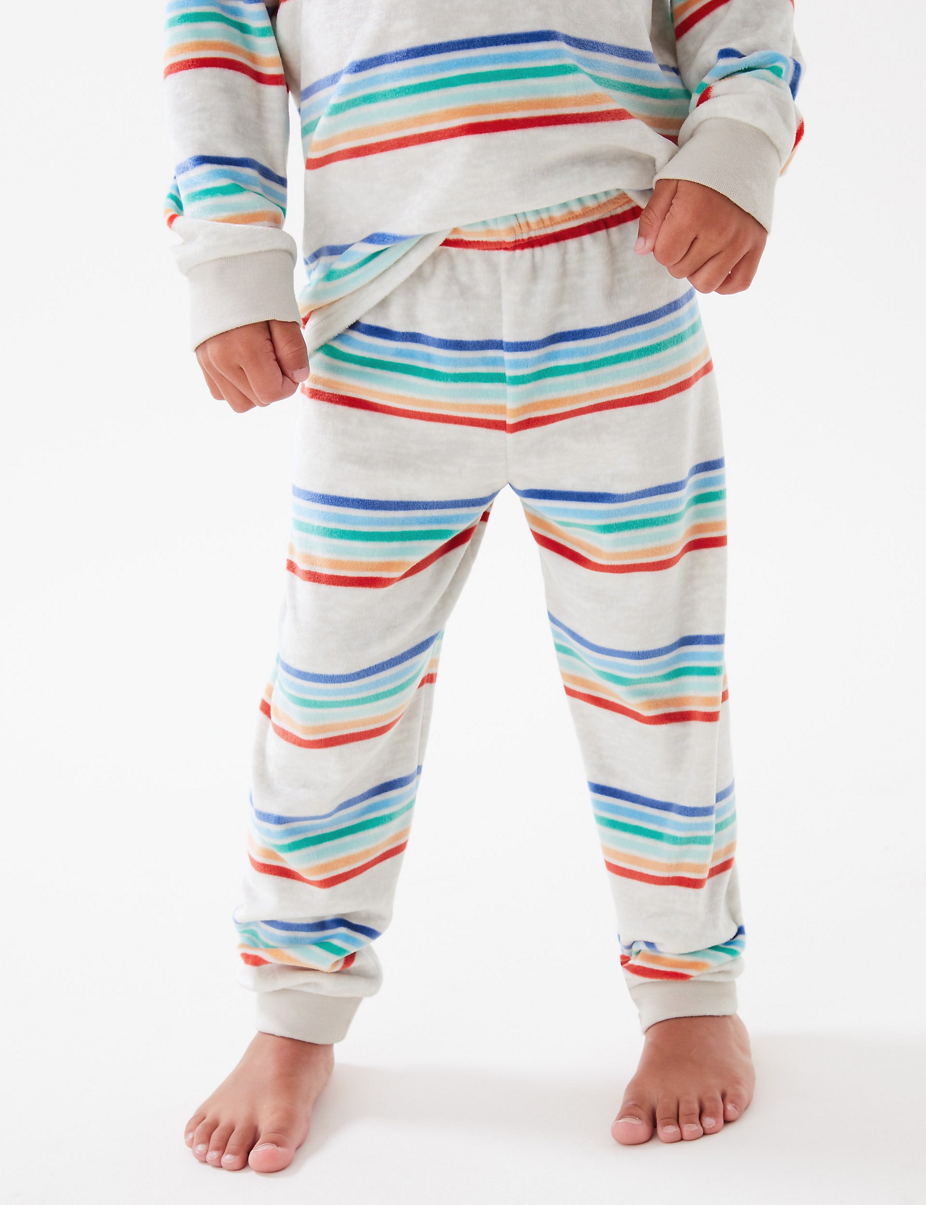 Velour Striped Pyjamas (1-7 Yrs)