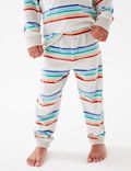 Pijama de velvetón de rayas (1-7&nbsp;años)