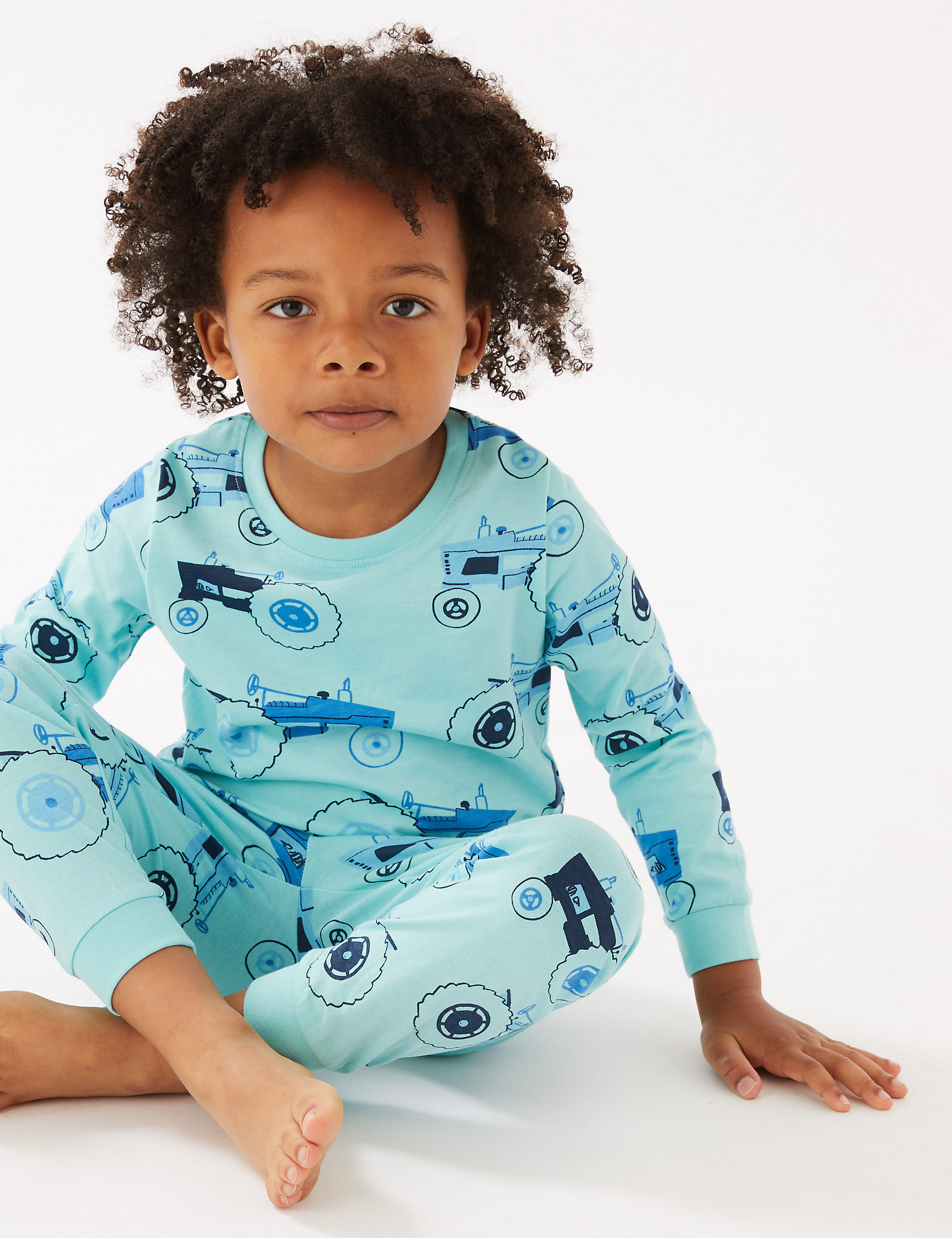 Pack de 3 pijamas 100% algodón con diseño de vehículos (1-7&nbsp;años)