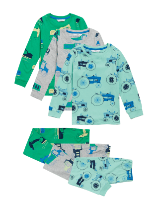 

Boys M&S Collection 3pk Pure Cotton Vehicle Pyjamas (12 Mths - 7 Yrs) - Multi, Multi