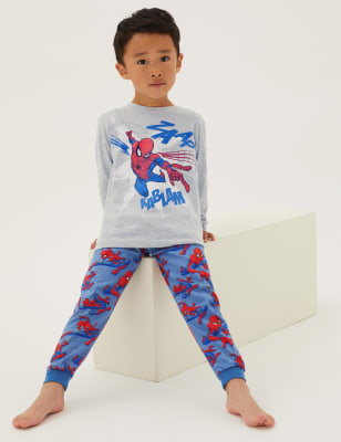 

M&S Collection Schlafanzug mit hohem Baumwollanteil und Spider-Man™-Motiv (2-8 J.) - Multi, Multi