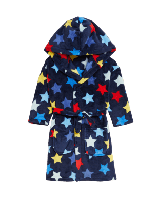 

Boys M&S Collection Fleece Star Dressing Gown (12 Mths - 7 Yrs) - Indigo Mix, Indigo Mix