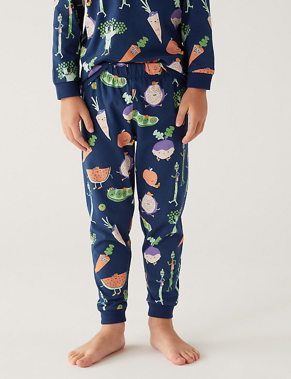 2pk Pure Cotton Vegetable Pyjama Sets (1-8 Yrs) - OM