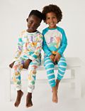 2pk Pure Cotton Dinosaur Pyjama Sets