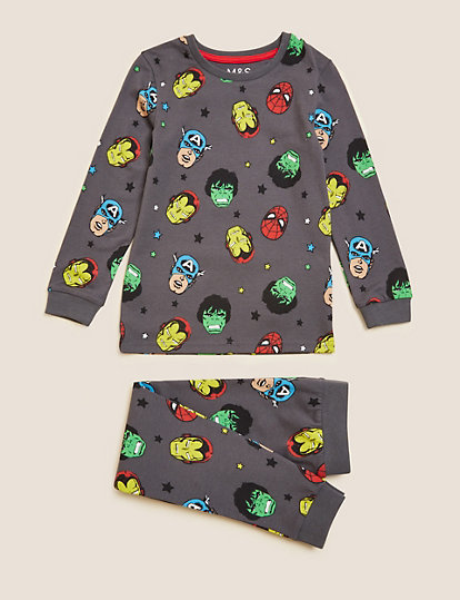 Marvel™ Cotton Pyjamas (3-12 Yrs)