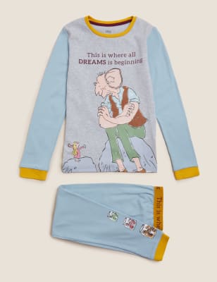 

M&S Collection Schlafanzug mit Roald Dahl™-Motiv (2-10 Jahre) - Blue Mix, Blue Mix