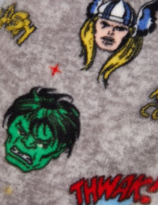 

M&S Collection Fleece-Einteiler mit Kapuze und Marvel™-Motiv (3-12 J.) - Grey Mix, Grey Mix