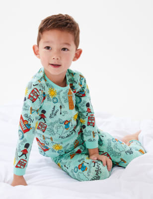 

M&S Collection Schlafanzug mit Paddington™-Motiv (1-7 Jahre) - Aqua Mix, Aqua Mix