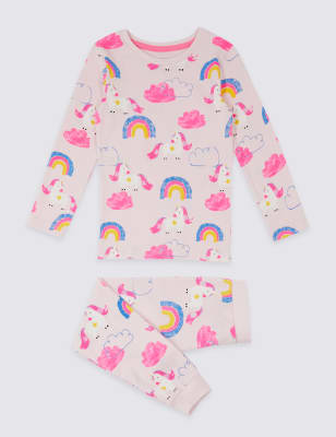 Dreamskin® Cotton with Stretch Unicorn Pyjama Set (1-7 Years) | M&S