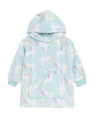 

M&S Collection Fleece-Hoodie mit Einhornmotiv (3-8 J.) - Blue Mix, Blue Mix