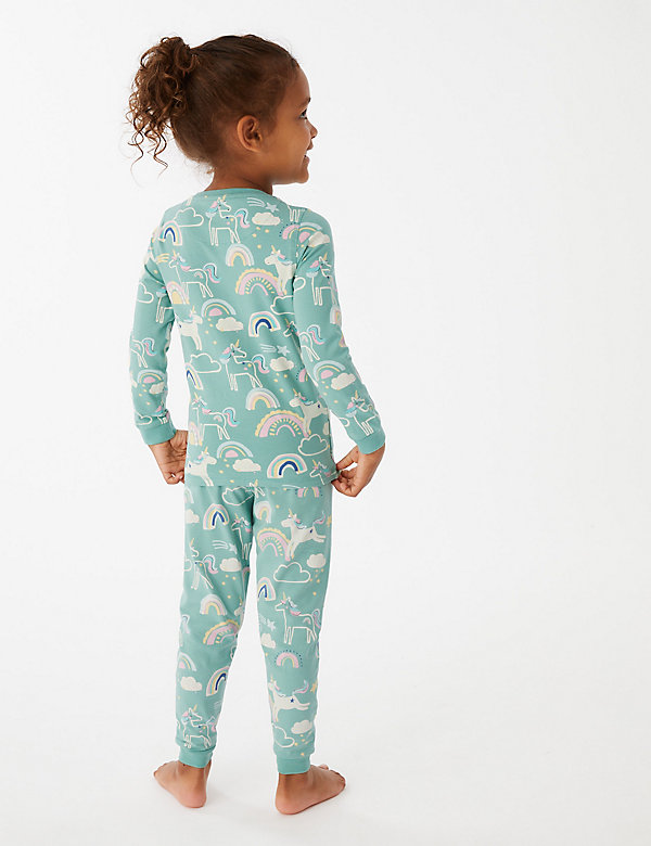 Cotton Rich Unicorn Print Pyjamas (1-7 Yrs) - RO