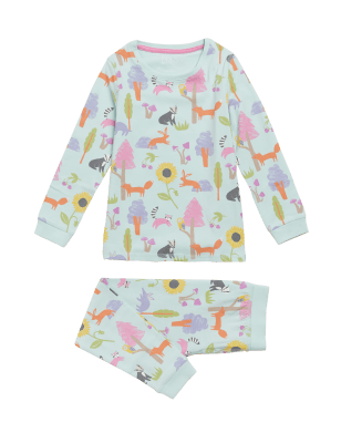

M&S Collection Pijama de algodón con diseño de animales (1-7 años) - Blue, Blue