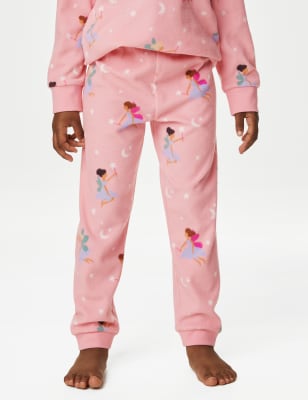 Minnie Mouse Toddler Girl's Dot Polyester and Fleece Pants Pajama Set -  Little Dreamers Pajamas