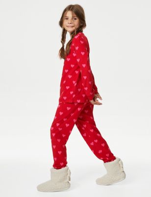 Fleece Heart Pyjamas (1-16 Yrs)