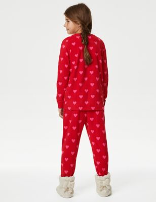 Fleece Heart Pyjamas (1-16 Yrs)