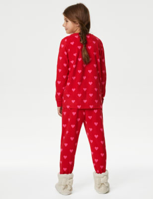 Fleece Heart Pyjamas (1-16 Yrs)