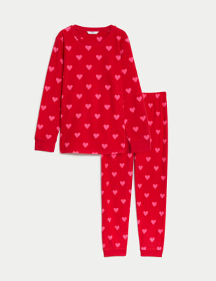 Fleece Heart Pyjamas (1-16 Yrs)