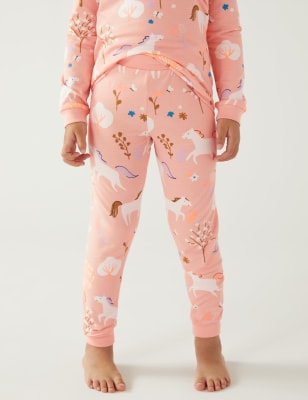 

Girls M&S Collection Cotton Rich Horse Print Pyjamas (1-8 Yrs) - Coral Mix, Coral Mix