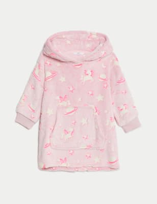 

Girls M&S Collection Glow in the Dark Fleece Unicorn Oversized Hoodie (3-8 Yrs) - Pink, Pink