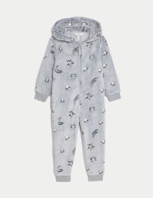 

Girls M&S Collection Fleece Celestial Glow In The Dark Onesie (1-8 Yrs) - Navy Mix, Navy Mix