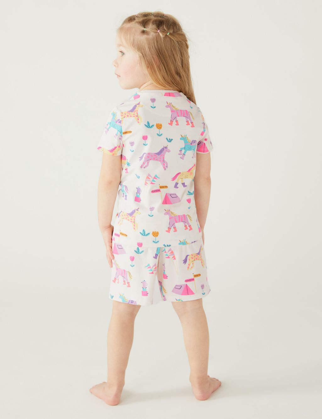 Cotton Rich Unicorn Short Pyjama Set (1-8 Yrs) image 2