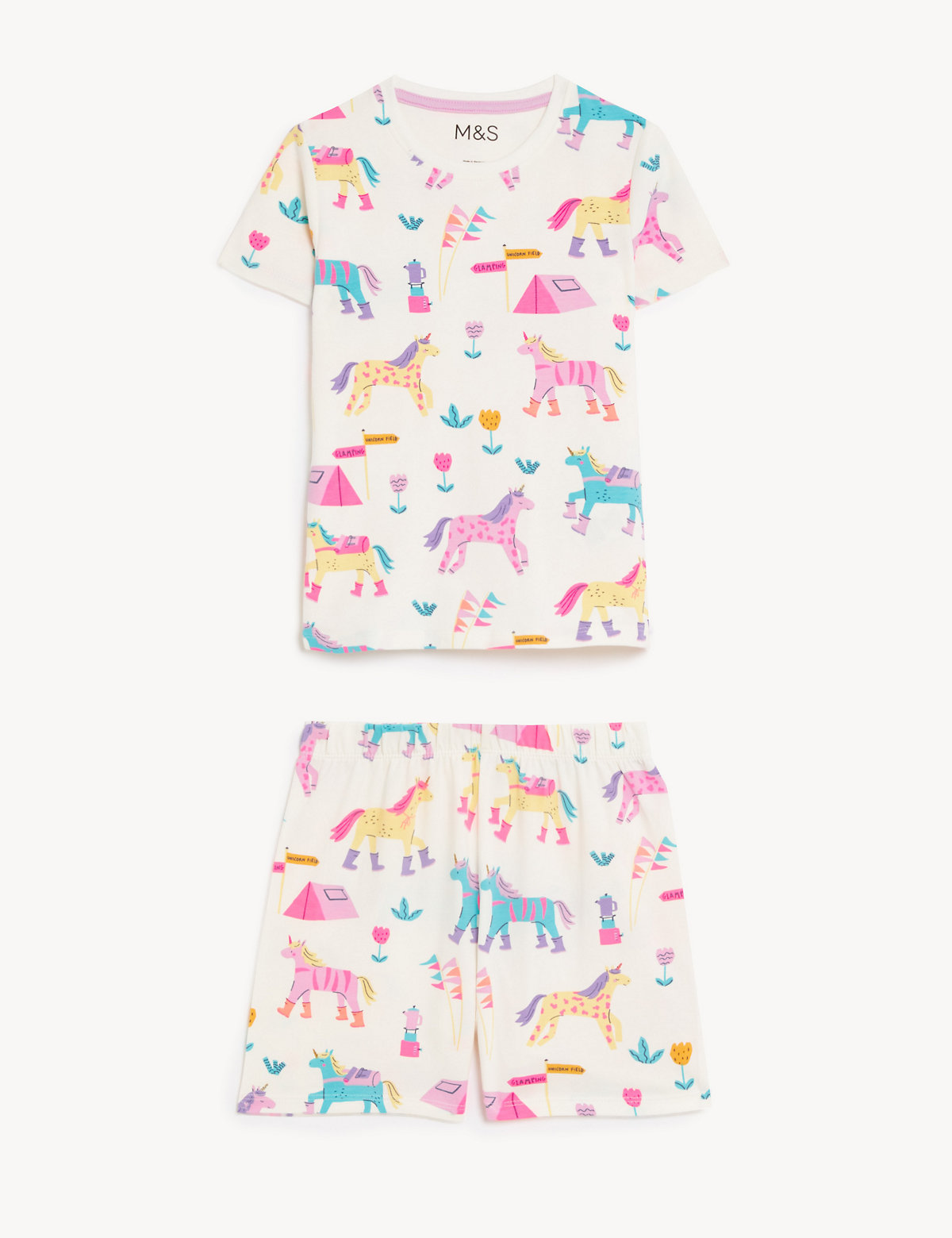 Cotton Rich Unicorn Short Pyjama Set
