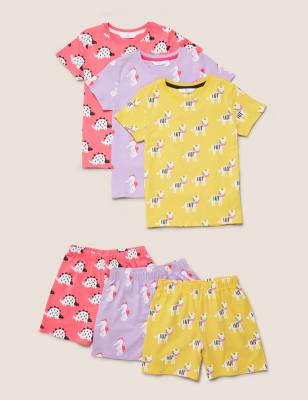 Lot de 3 pyjashorts 100 % coton à motif animal (du 1 au 7 ans) - Multi