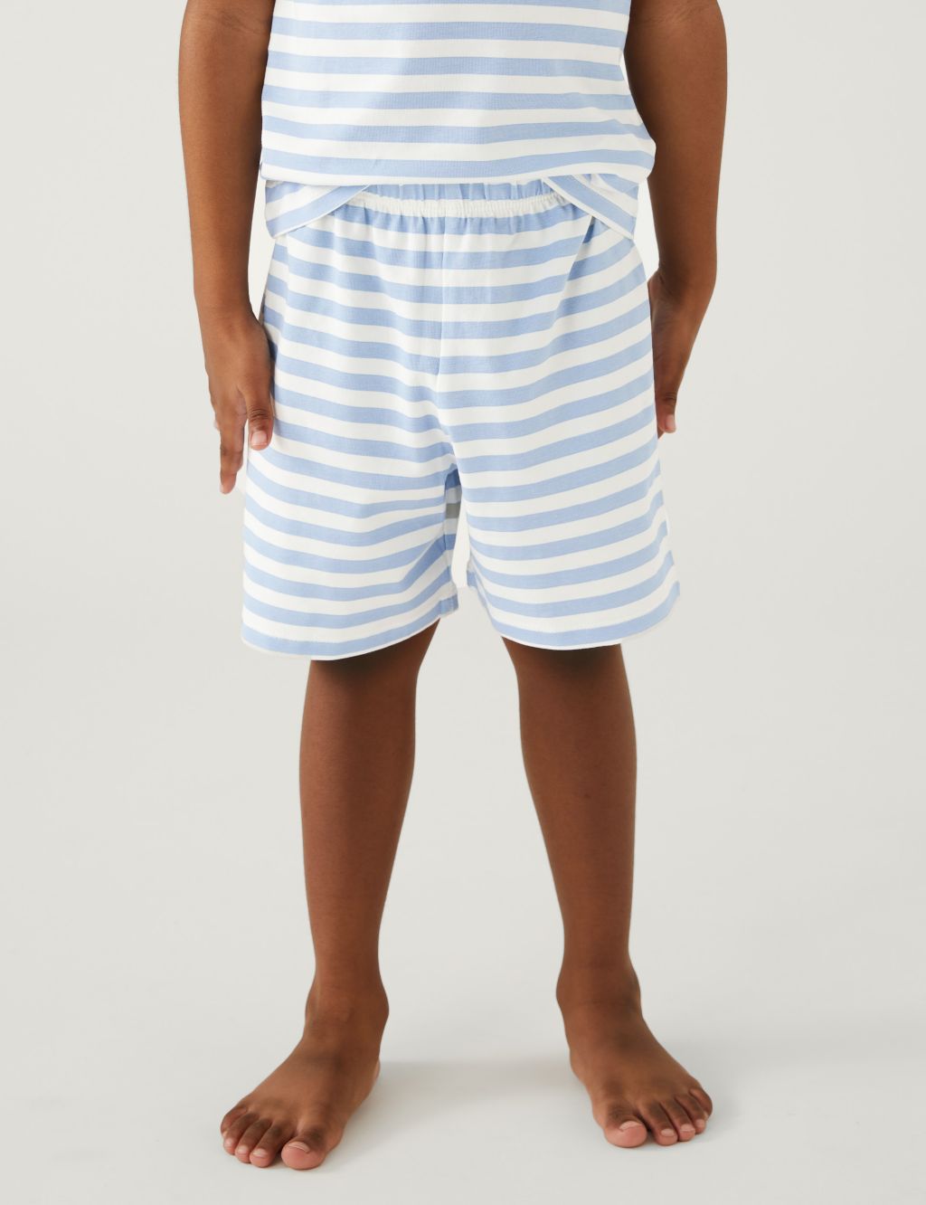 Cotton Rich Striped Short Pyjama Set (1-8 Yrs) image 3