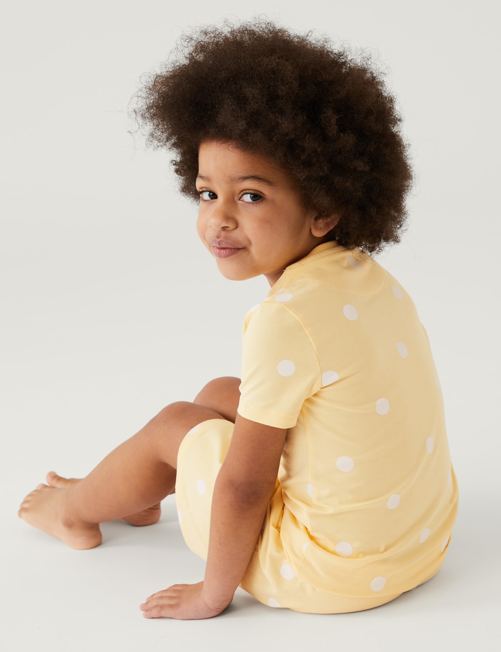 Cotton Rich Polka Dot Short Pyjama Set (1-8 Yrs) image 2
