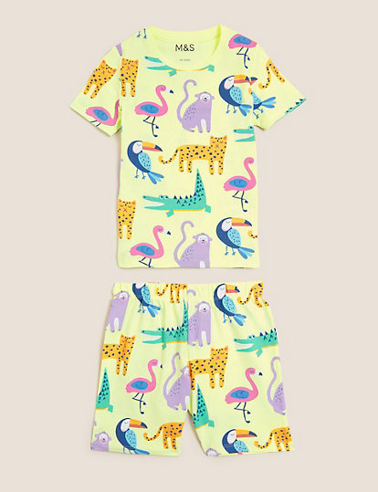 Cotton Rich Animal Print Short Pyjama (12 Mths - 7 Yrs)