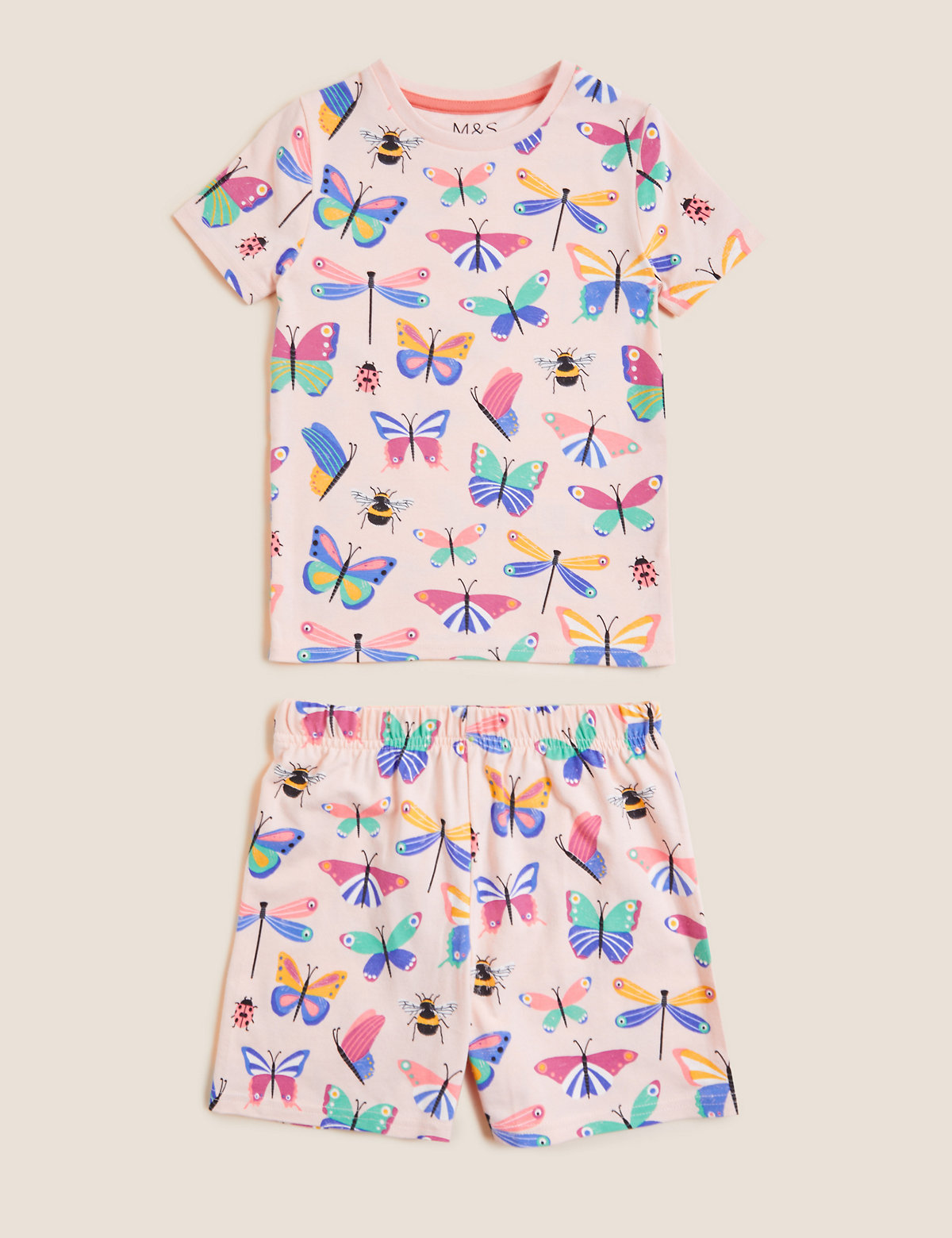 Cotton Rich Butterfly Print Short Pyjamas (12 Mths - 7 Yrs)