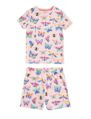 

Girls M&S Collection Cotton Rich Butterfly Print Short Pyjamas (12 Mths - 7 Yrs) - Pink Mix, Pink Mix