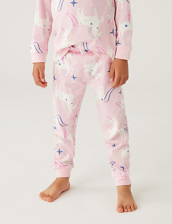 2pk Pure Cotton Unicorn Pyjama Sets (1-7 Yrs) - KR