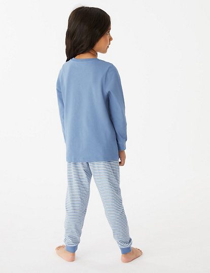 3pk Pure Cotton Butterfly Print Pyjama Sets (1-7 Yrs)