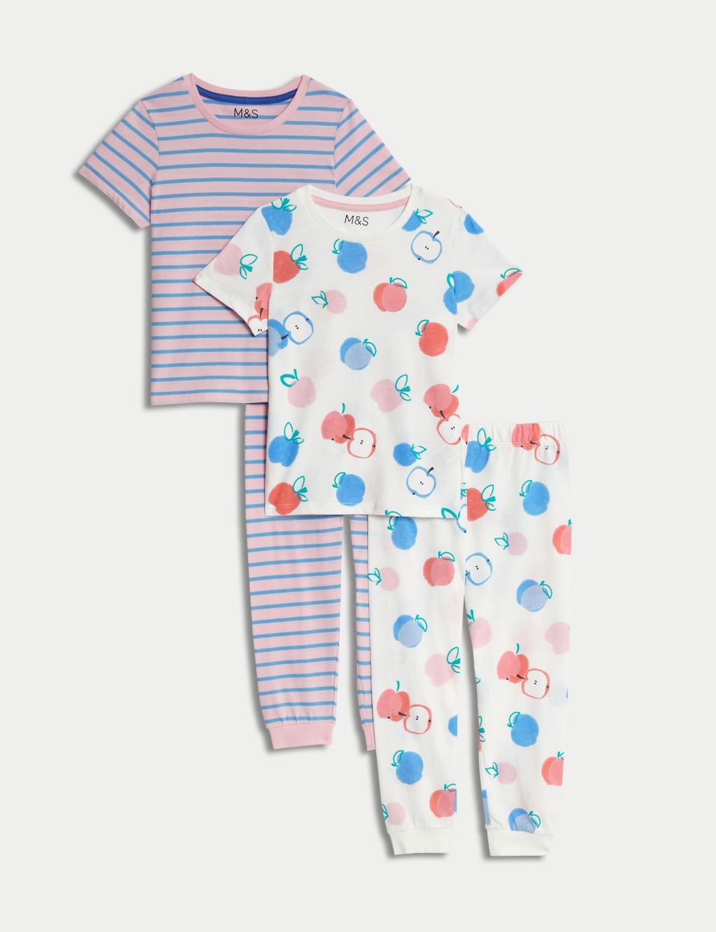 2pk Pure Cotton Printed Pyjama Sets (1-8 Yrs)