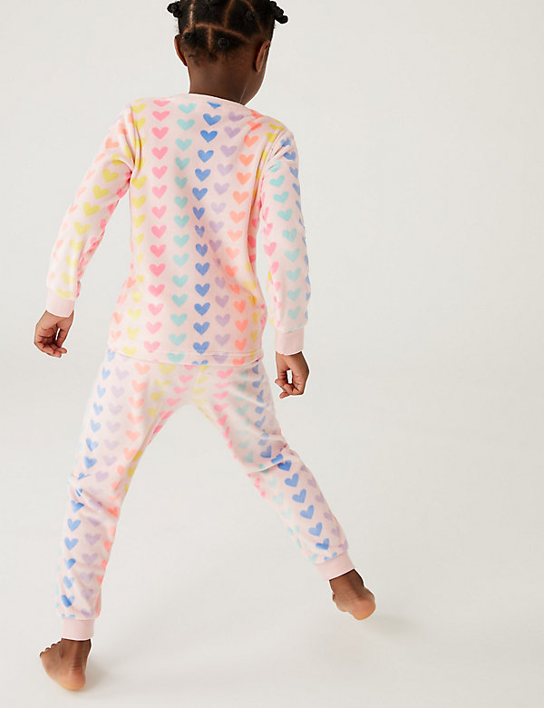 Pijama de velvetón con diseño de corazón (1-7&nbsp;años)