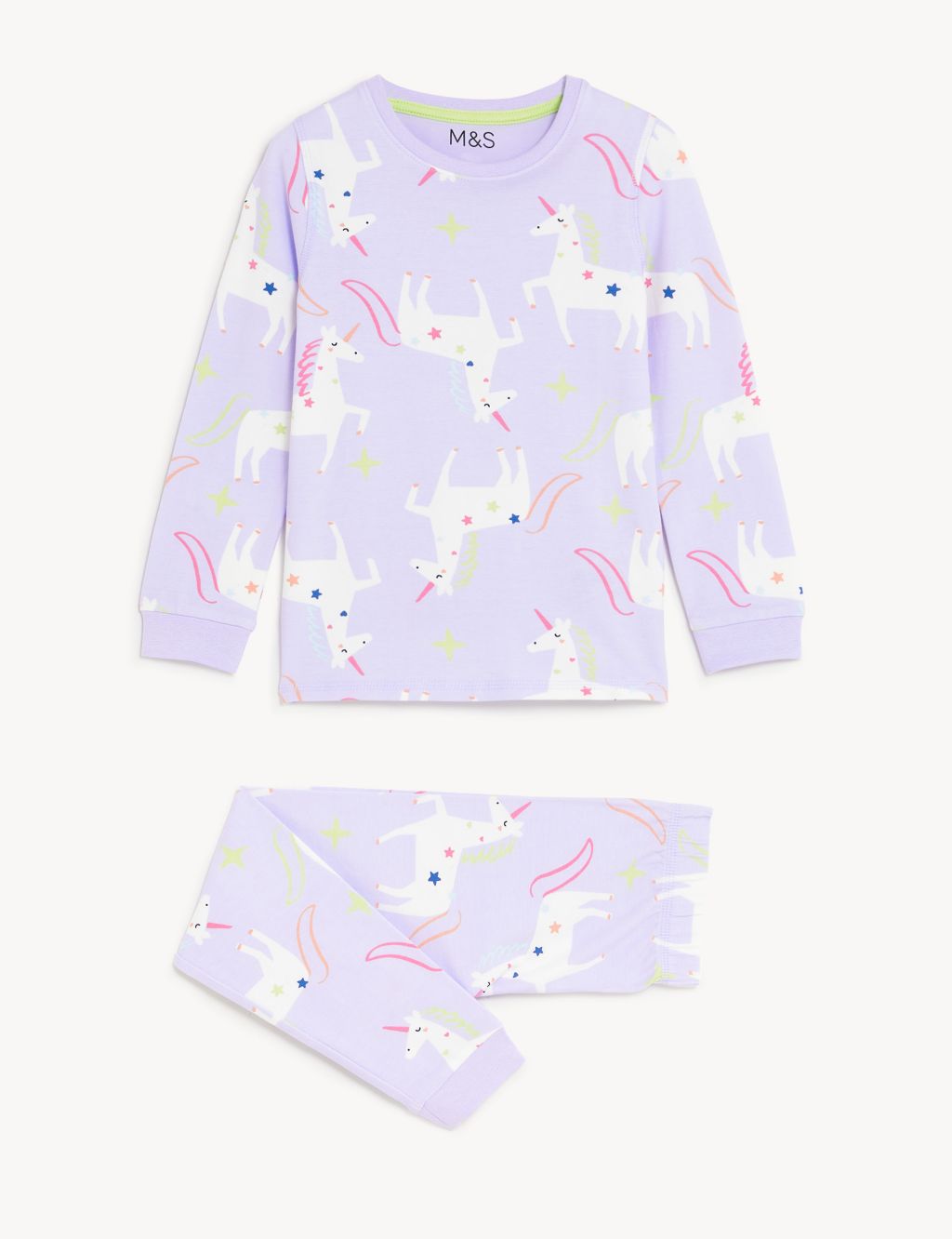 Cotton Rich Unicorn Pyjamas (1-8 Yrs) image 2