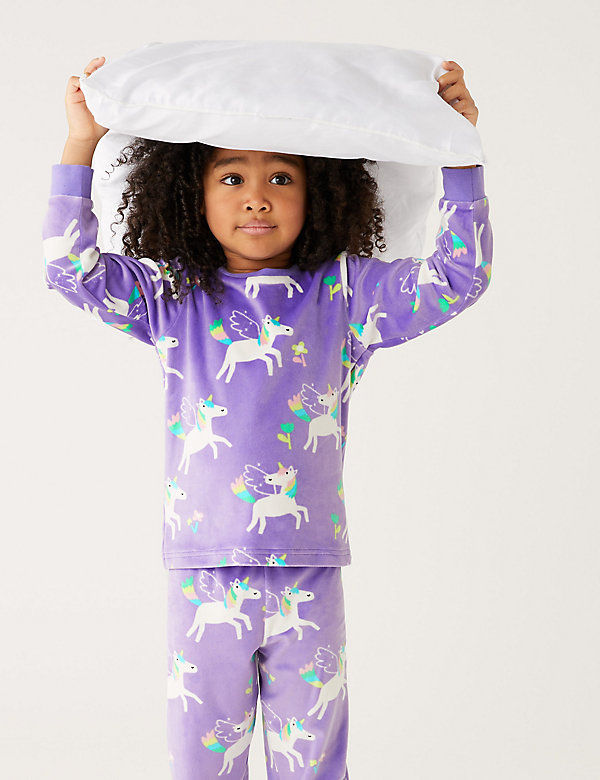Velour Unicorn Pyjamas (12 Mths - 8 Yrs) - MK