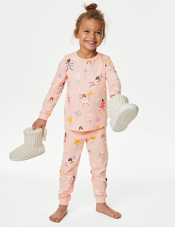 Puur katoenen pyjama met elfenprint (1-8 jaar) - NL