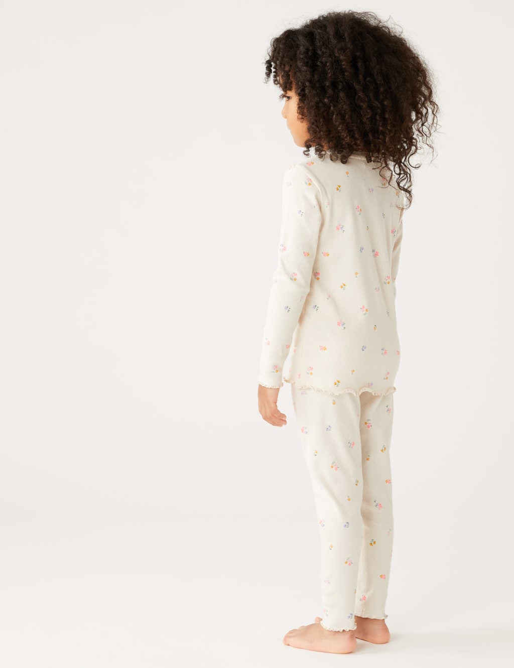 Cotton Rich Floral Pyjamas (1-8 Yrs) image 2