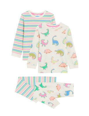 

M&S Collection Pack de 2 pijamas estampados 100% algodón (1-8 años) - White, White