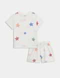 Zuiver katoenen pyjama met sterrenmotief (1-8 jaar)