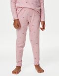 Cotton Rich Floral Ribbed Pyjamas (1-8 Yrs)