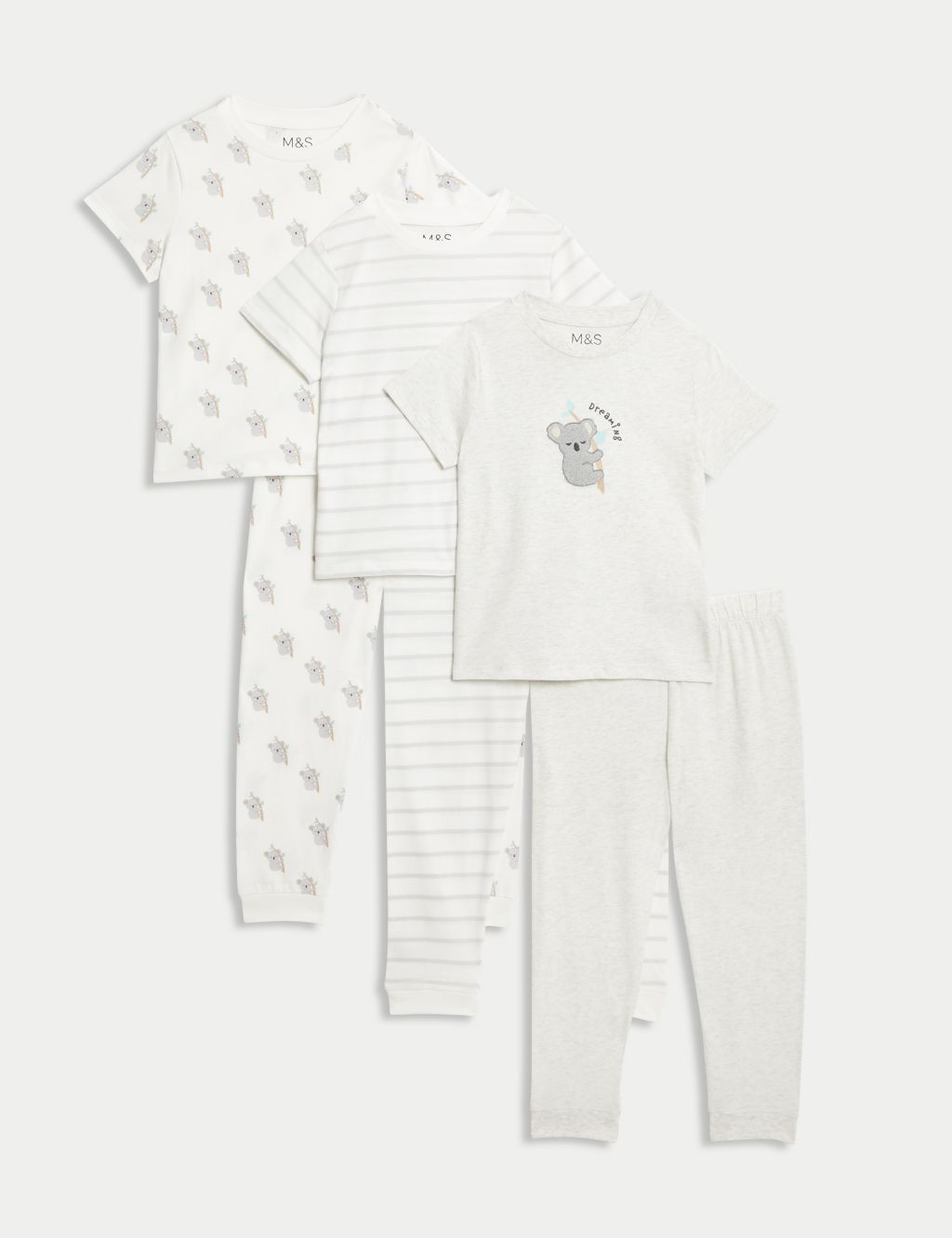 3pk Pure Cotton Koala Pyjamas (1-8 Yrs)